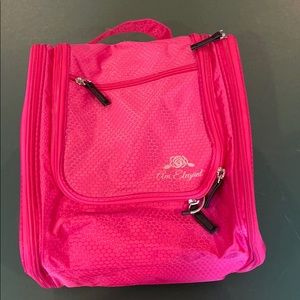 Pink hanging toiletry bag